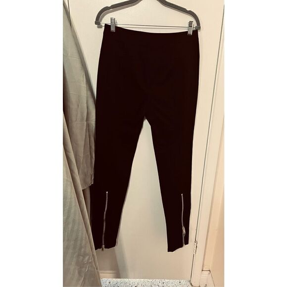 PROENZA SCHOULER BLACK STRETCH PANTS BACK ZIP ANKLES SIZE 6 - Picture 6 of 15